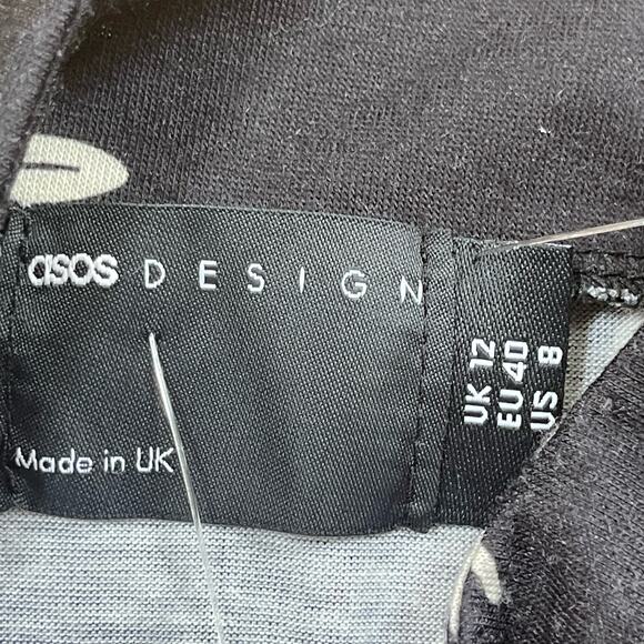 ASOS Keyhole Daisy Mini Dress Black Womens Size US 8 - Picture 4 of 4